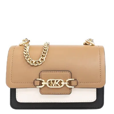 Michael Kors Heather Chain-link Crossbody Bag In Gray