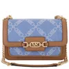 Michael Kors Heather Empire Logo Shoulder Bag In Blue