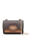 Michael Kors Heather Extra-small Crossbody In Brown