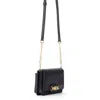 Michael Kors Heather Extra-small Leather Crossbody Bag - Black In Black