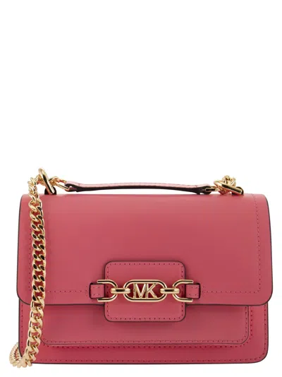 Michael Kors Heather Extra-small Leather Shoulder Bag In Pink