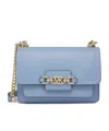 Michael Kors Heather Leather Shoulder Bag In Blue
