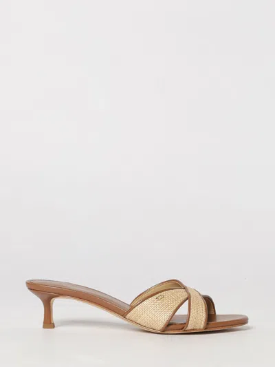 Michael Kors Heeled Sandal Woman Color Leather In Brown