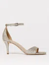 Michael Kors Jaida Metallic Leather Sandal In Brown