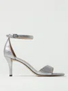 Michael Kors Jaida Sandal In Glitter Leather Color Silver In Silver