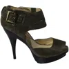 Michael Kors Heidi Platform Heels In Black Leather In Black