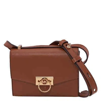 Pre-owned Michael Kors Hendrix Extra-small Leather Crossbody Bag - Brown 32f0g1hc0l