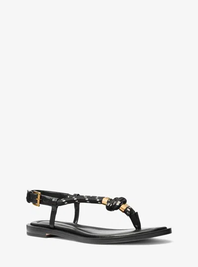 Michael Kors Hera Corded Sandal In Black