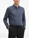 Michael Kors Herringbone-pattern Shirt In Brown