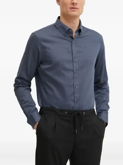 Michael Kors Herringbone-pattern Shirt In Brown