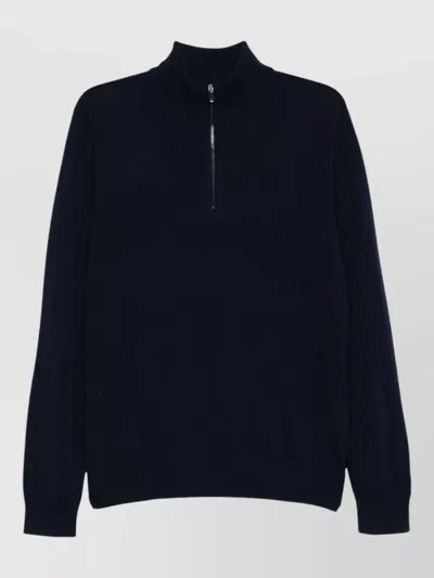 MICHAEL KORS HIGH COLLAR HALF ZIP LONG SLEEVE SWEATER