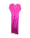 Michael Kors High-low Hem Maxi Dress In Purple Polyester In Purple