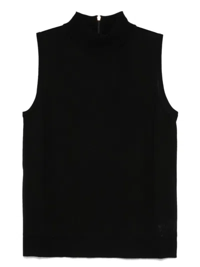 MICHAEL KORS HIGH NECK SLEEVELESS MERINO WOOL SWEATER