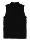 Michael Kors High-neck Sleeveless Top In Black