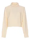 Michael Kors High Neck Sweater In Neutral