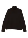 Michael Kors High-neck Wool Sweater In Brown