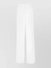 Michael Kors High Waist Pleated Trousers With Wide Legs In White
