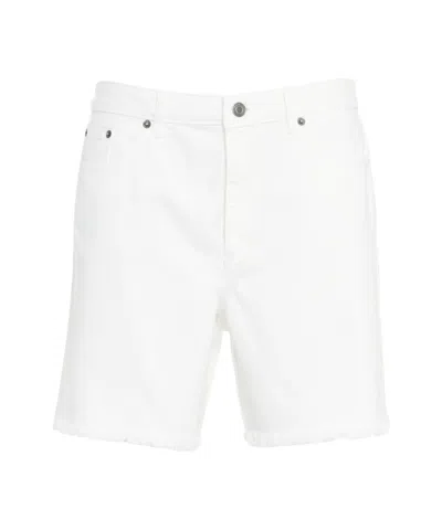 Michael Kors High-waisted Denim Shorts With Fringed Hem