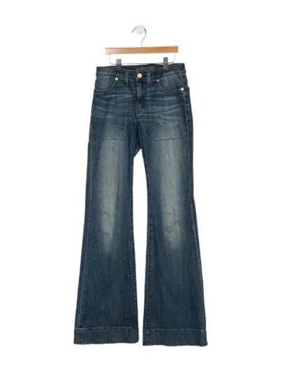 Pre-owned Michael Kors High-rise Flared Jeans In Blue