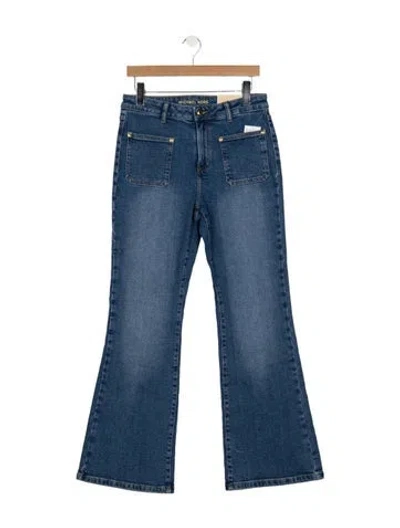 Pre-owned Michael Kors High-rise Flared Jeans W/ Tags In Blue