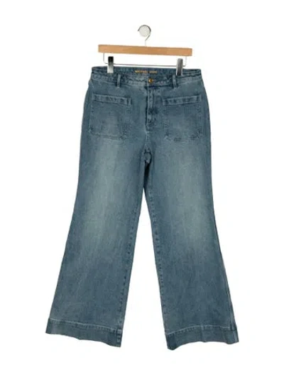 Pre-owned Michael Kors High-rise Flared Jeans W/ Tags In Blue