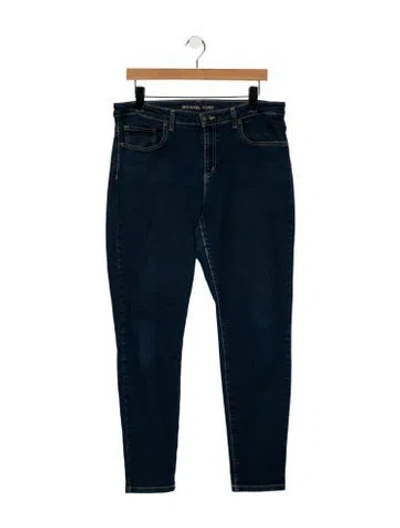 Pre-owned Michael Kors High-rise Skinny Leg Jeans In Blue