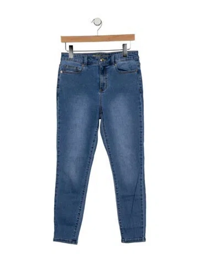 Pre-owned Michael Kors High-rise Skinny Leg Jeans In Blue