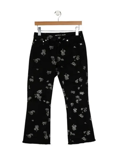 Pre-owned Michael Kors High-rise Straight Leg Jeans In Black