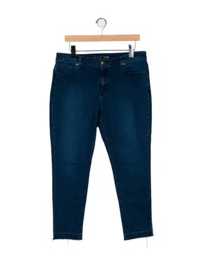 Pre-owned Michael Kors High-rise Straight Leg Jeans In Blue