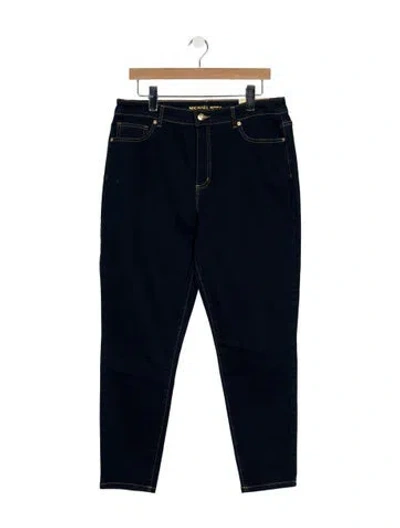 Pre-owned Michael Kors High-rise Straight Leg Jeans In Blue