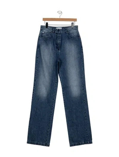 Pre-owned Michael Kors High-rise Straight Leg Jeans In Blue