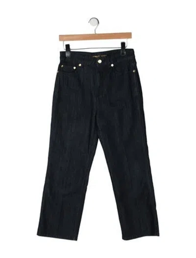 Pre-owned Michael Kors High-rise Straight Leg Jeans In Blue