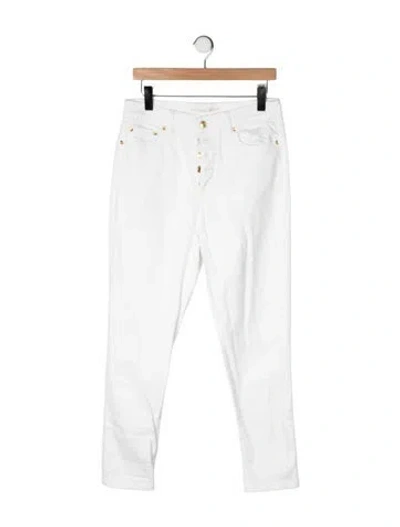 Pre-owned Michael Kors High-rise Straight Leg Jeans In Neutrals