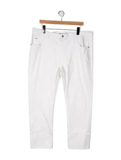 Pre-owned Michael Kors High-rise Straight Leg Jeans In White