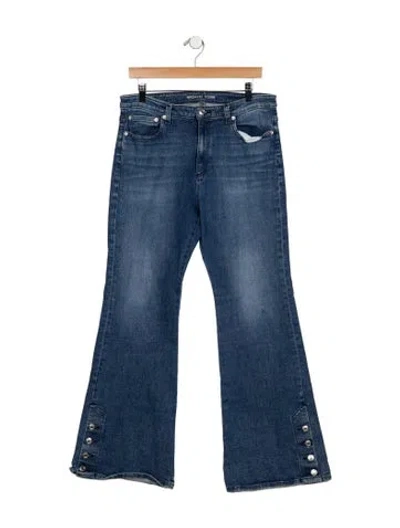 Pre-owned Michael Kors High-rise Wide Leg Jeans In Blue