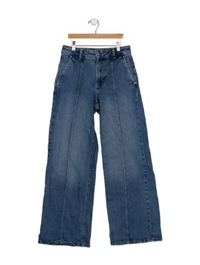 Pre-owned Michael Kors High-rise Wide Leg Jeans In Blue