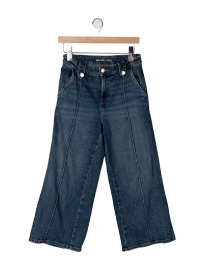 Pre-owned Michael Kors High-rise Wide Leg Jeans In Blue