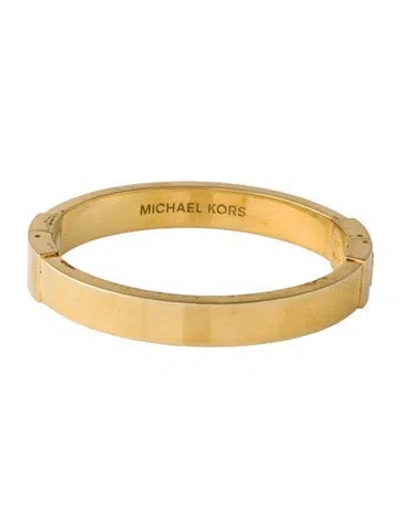 Pre-owned Michael Kors Hinged Bangle Bracelet, 6.75" In Multicolor