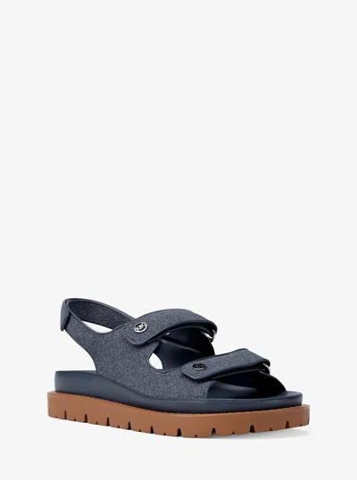 Michael Kors Holland Denim Sandal In Blue