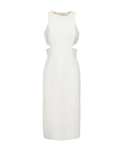 Michael Kors Hollowed-out Mid-length Dress In White