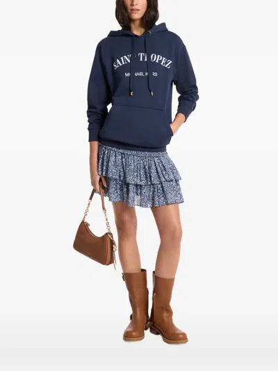 Michael Kors Hooded Classic Hoodie In Blue