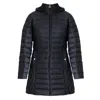 MICHAEL KORS HOODED DOWN PACKABLE JACKET COAT WITH REMOVABLE HOOD IN BLACK