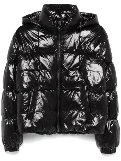MICHAEL KORS HOODED HIGH SHINE DOWN JACKETS