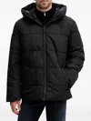 Michael Kors Quilted Hooded Puffer Jacket In Black