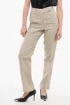 Michael Kors Hopsack Cotton Wide-leg Pants In Neutral