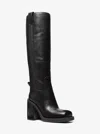 Michael Kors Houston Leather Block Heel Boot In Multi