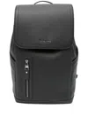 Michael Kors Medium Flap Hudson Backpack In 黑色