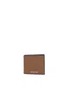 Michael Kors Grained-leather Bi-fold Wallet In Luggage