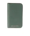 Michael Kors Hudson Snap Cc Wallet In Green