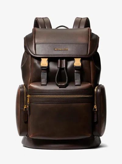Michael Kors Hudson Burnished Leather Backpack